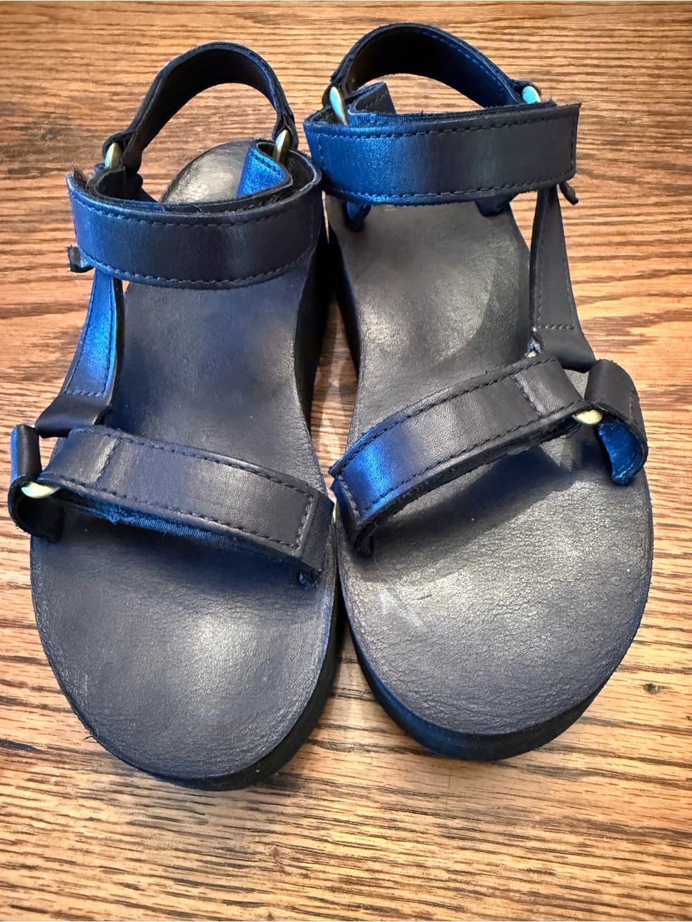 Teva Flatform Universal Leather Platform Sandals Black Women’s 7 1013112